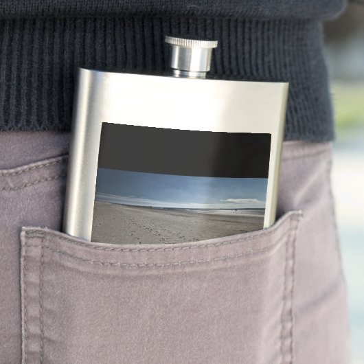 Flasque Grande plage de la mer du Nord (En situation)