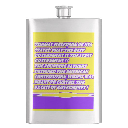 Flasque Graphique de message de mots sur AMERICA (devant)