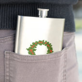 Flasque Green Holly et Red Berries (En situation)