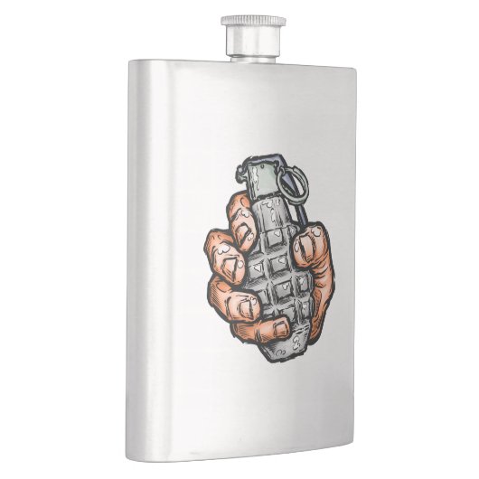 Flasque Grenade À La Main En Style Bande Dessinée (Droite)