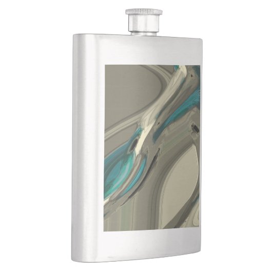 Flasque Grey and Blue Abstract (Droite)