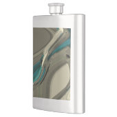 Flasque Grey and Blue Abstract (Gauche)