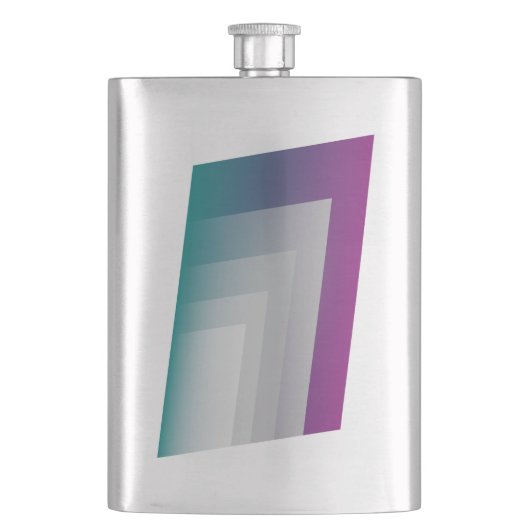 Flasque gris magenta turquoise (devant)
