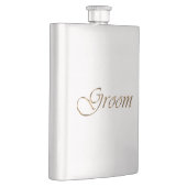 Flasque Groom, écriture or élégant chic (Droite)