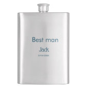 Flasque groomsman meilleur man ajouter nom texte bachelore (devant)