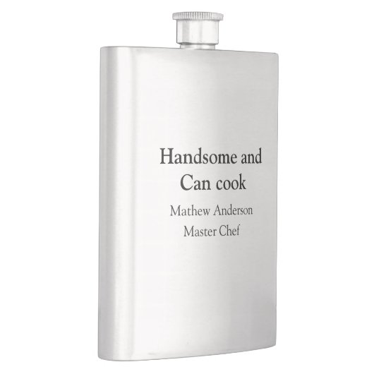 Flasque Handsome et peut cuisiner ajouter nom maître chef (Droite)