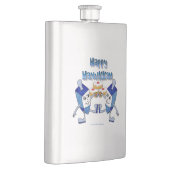 Flasque Hanoukka Dancing Dreidels et Jelly Doughnut (Droite)