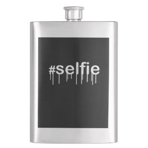 Flasque Hashtag Selfie Drooling sur Black