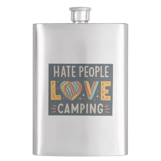 Flasque Hate People Love Camping (devant)