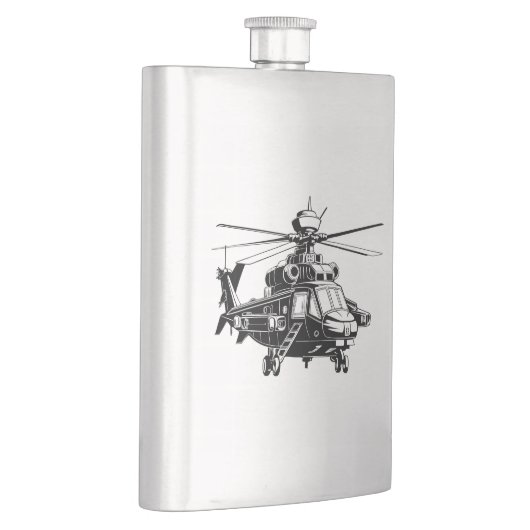 Flasque Hélicoptère Apache 64 (Droite)