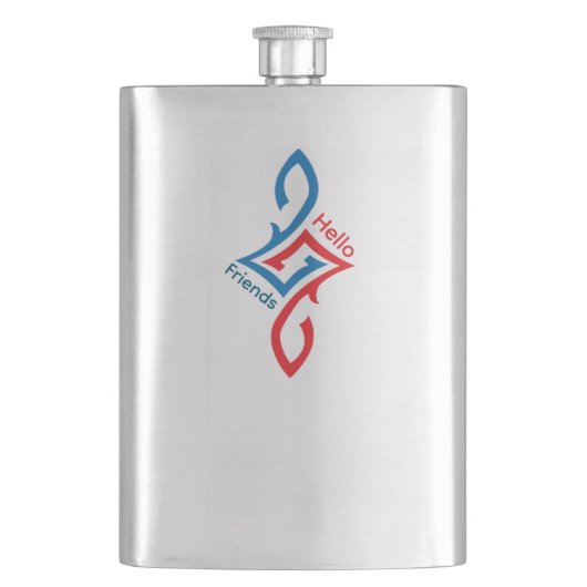 Flasque Hello Friends Simple Happy Greeting Design (devant)