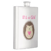 Flasque Hérisson Bébé Fille Rose Personnalisé (Droite)