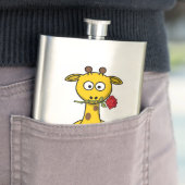 FLASQUE "HEUREUSE SAINTE-VALENTIN" GIRAFFE (En situation)