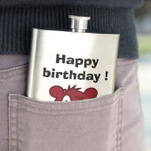 FLASQUE "HEUREUX ANNIVERSAIRE" OURS (En situation)