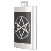 Flasque Hexagramme unicoural blanc tombé (Gauche)