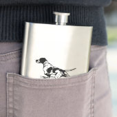 Flasque Hip flask hunting dog (En situation)