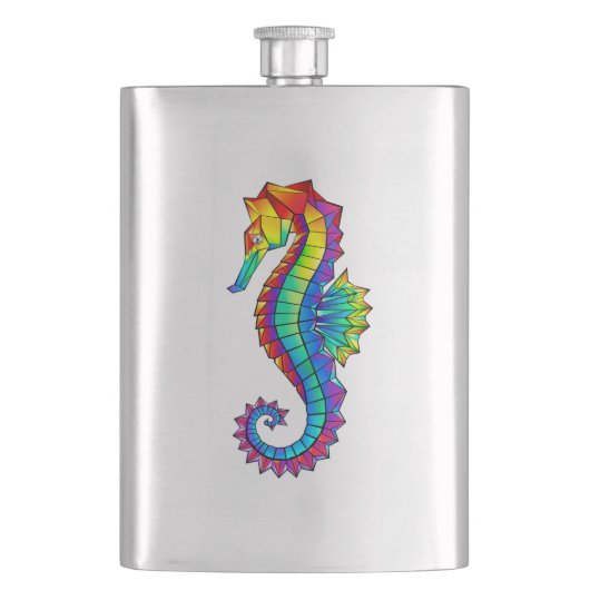 Flasque Hippocampe polygonal arc-en-ciel (devant)