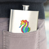 Flasque Hippocampe polygonal arc-en-ciel (En situation)