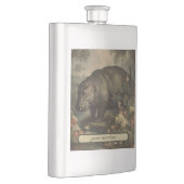 Flasque Hippopotame botanique vintage, personnalisable  (Droite)