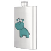 Flasque Hippopotame heureux bleu (Gauche)