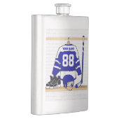 Flasque Hockey sur glace bleu et blanc personnalisé Jersey (Droite)