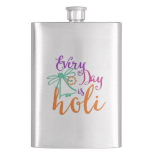Flasque holiES - Chaque jour est Holi + votre backgr. & id