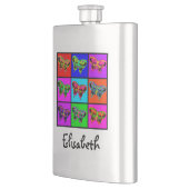 Flasque holiES - Papillons psychédéliques Mosaïque (Gauche)