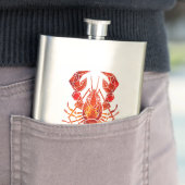Flasque Homard polygonal rouge (En situation)