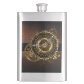 Flasque Horloge Steampunk avec des engrenages anciens (devant)
