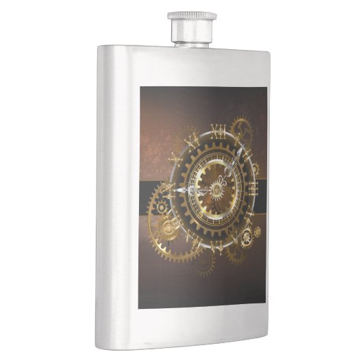 Flasque Horloge Steampunk avec des engrenages anciens (Droite)
