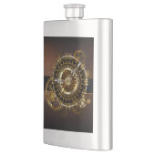 Flasque Horloge Steampunk avec des engrenages anciens (Gauche)