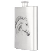 Flasque Horse portrait drawing equestrian art (Gauche)