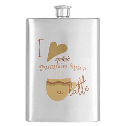 Flasque Humoristique I Love Spirit Citrouille Spice A Latt (devant)