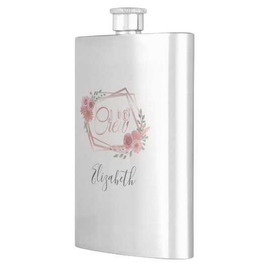 Flasque I Do Crew Rose Floral Blush Fleurs Rose Vert (Gauche)