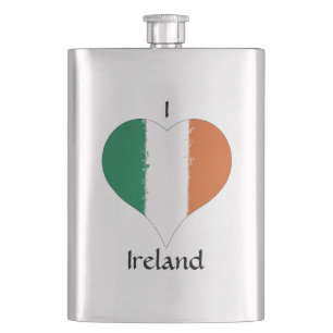 Flasque I Heart Ireland Tricolor Drapeau irlandais