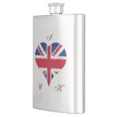 Flasque I Heart UK Anglais Drapeau Union Jack (Gauche)