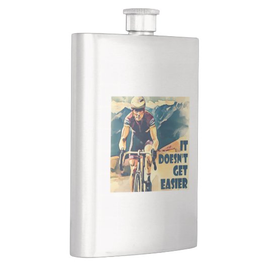 Flasque Il ne devient pas plus facile de faire du vélo (Droite)