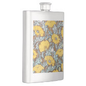 Flasque illustration d'art pavot fleur jaune (Droite)