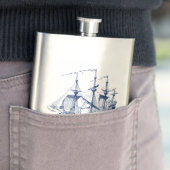 Flasque Illustration de voilier (En situation)