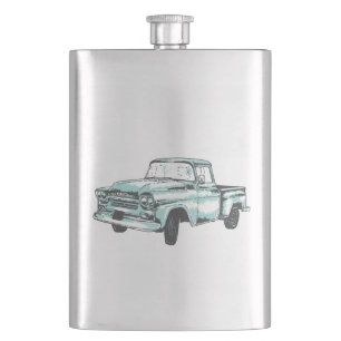 Flasque Illustration vintage de camion