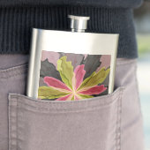 Flasque Imaginaire rose vert anthracite Fleur Fractal Art (En situation)