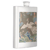 Flasque Impression de broderie en soie blanche antique chi (Droite)