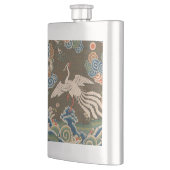 Flasque Impression de broderie en soie blanche antique chi (Gauche)