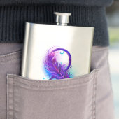 Flasque Infini avec plume violette (En situation)