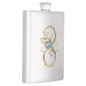 Flasque Infinité avec plume de paon doré (Droite)