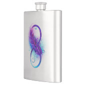 Flasque Infinity with purple feather (Gauche)