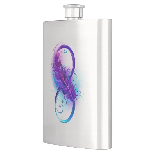 Flasque Infinity with purple feather (Gauche)