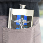 Flasque Infirmière inscrite RN Caduceus Fibre de carbone I (En situation)