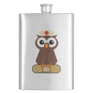 Flasque Infirmière Owl (avec bandaid)