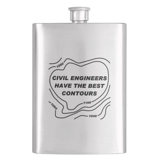 Flasque Ingénieur Civil Meilleurs Contours (devant)